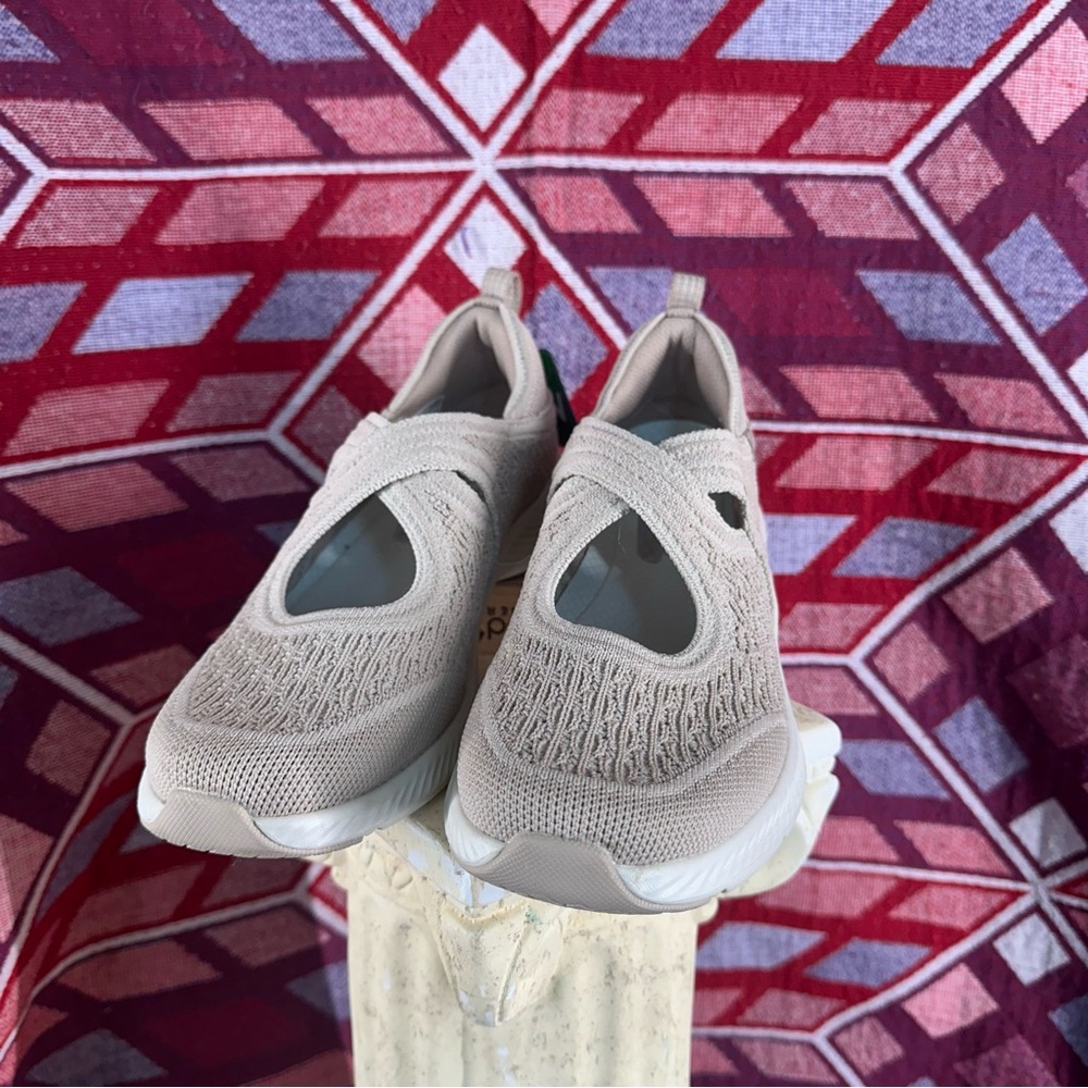 Skechers Women's Beige Athletic Slip-On Shoes